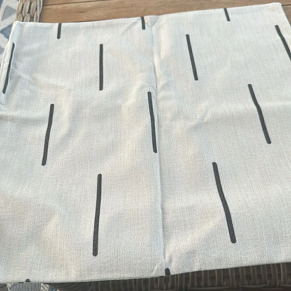 Assorted Geometric Print Pillow Covers (3) 18”x18”
